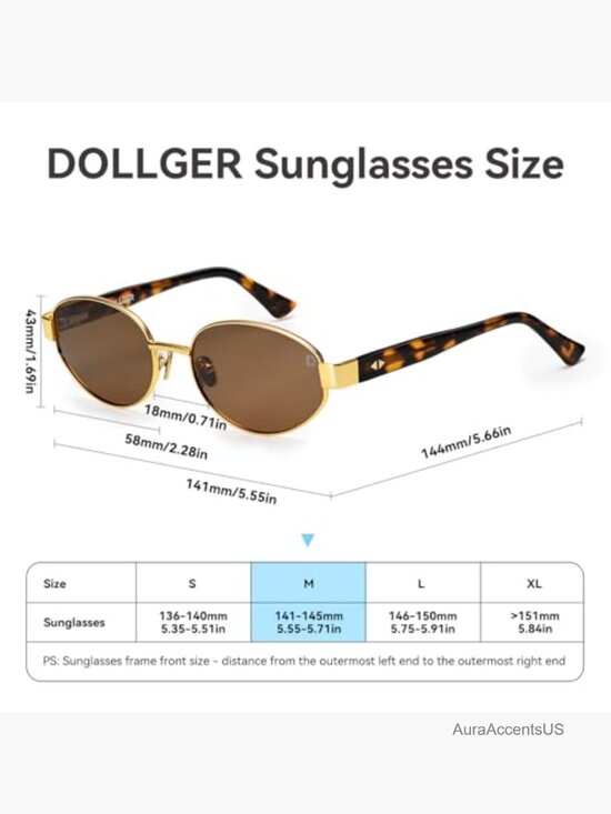 Polarized Oval Sunglasses Women Retro Gold Frame UV400 Small main image 6